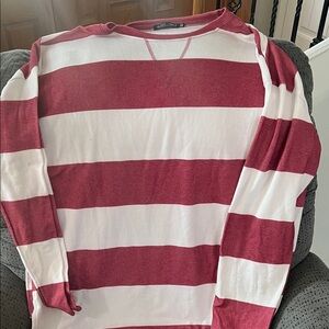 Striped Red and White Women's Blouse